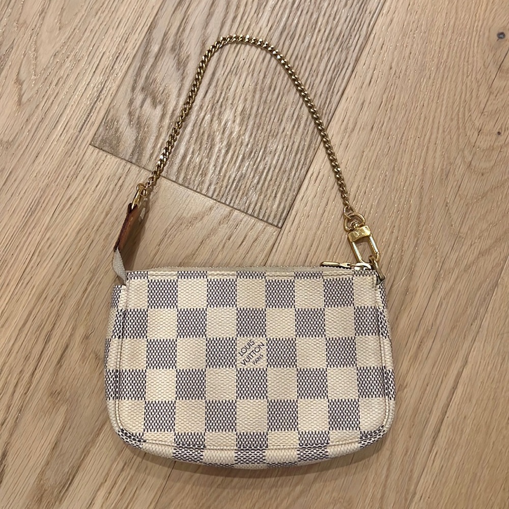 LOUIS VUITTON Mini Pochette in Damier Azure